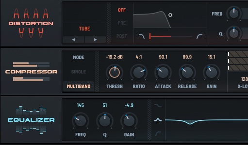 Serum 2 distortion, compression and EQ