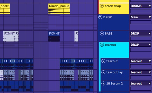 Detailed Ableton drum and bass layers
